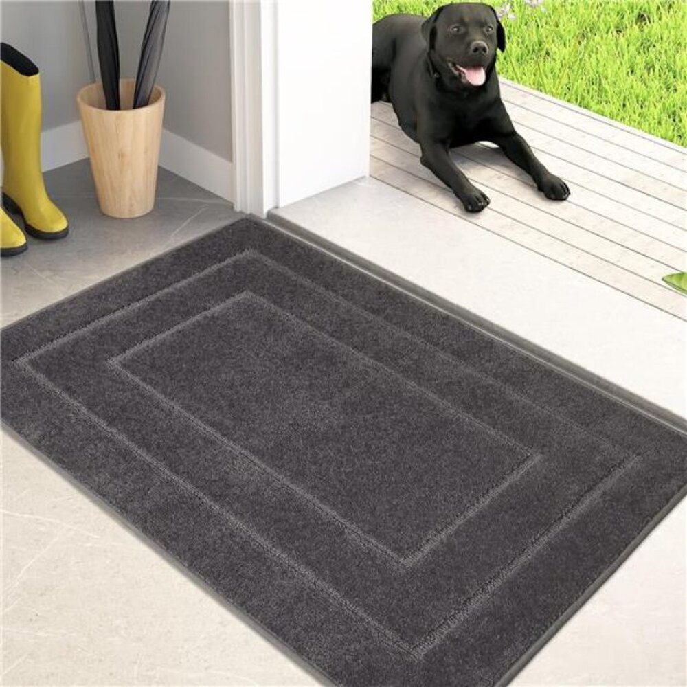 Dirt Trapper Door Mat 20in x 31.5in, Non-Slip/Skid Machine Washable Entryway Rug